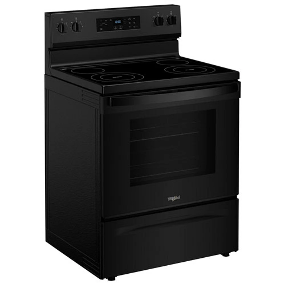 Whirlpool 3 Series 30" 5.3 Cu. Ft. Self-Clean 4-Element Freestanding Electric Range (YWFES3530RB) - Black