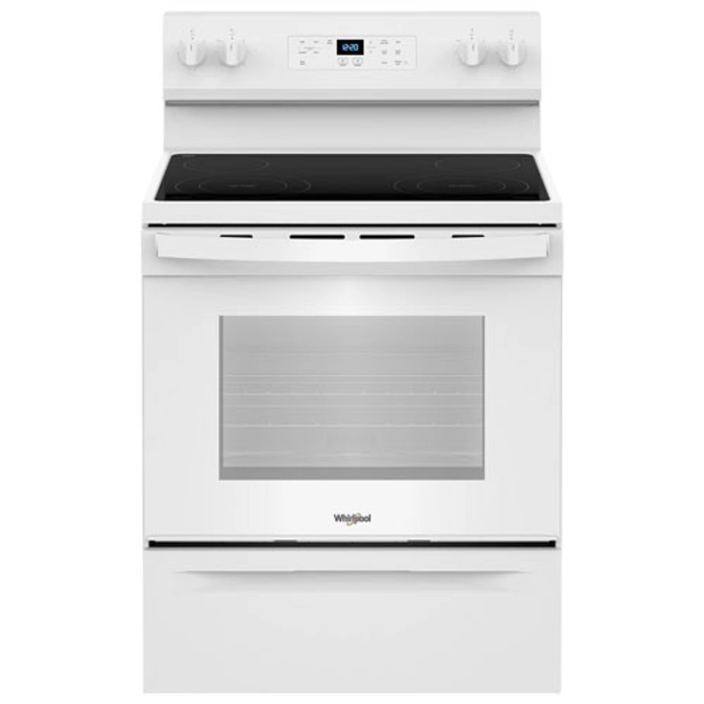 Whirlpool 3 Series 30" 5.3 Cu. Ft.Self-Clean 4-Element Freestanding Electric Range (YWFES3530RW) - White