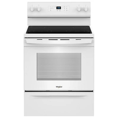 Whirlpool 3 Series 30" 5.3 Cu. Ft.Self-Clean 4-Element Freestanding Electric Range (YWFES3530RW) - White