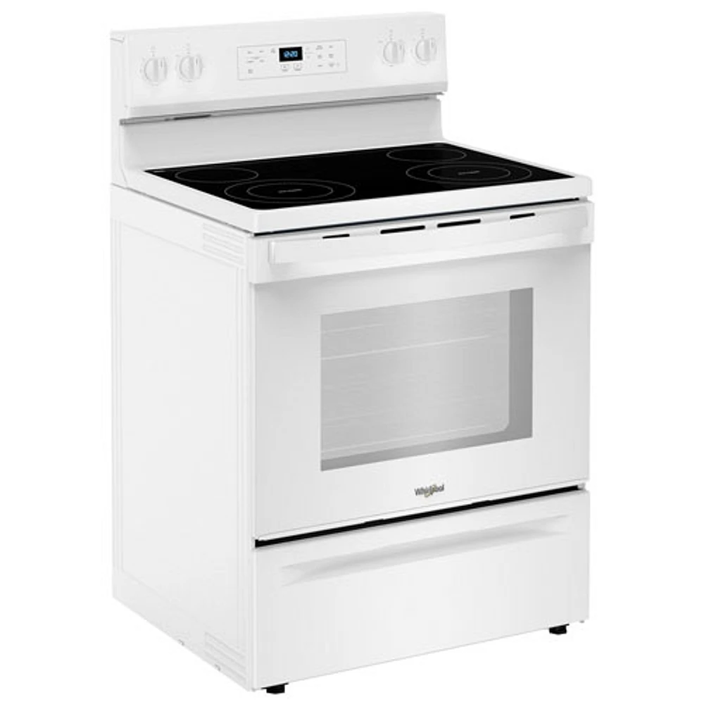 Whirlpool 3 Series 30" 5.3 Cu. Ft.Self-Clean 4-Element Freestanding Electric Range (YWFES3530RW) - White