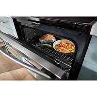 Cuisinière électrique autonome à 4 éléments avec four autonettoyant 5,3 pi³ 30 po série 3 de Whirlpool (YWFES3530RS) - Inox