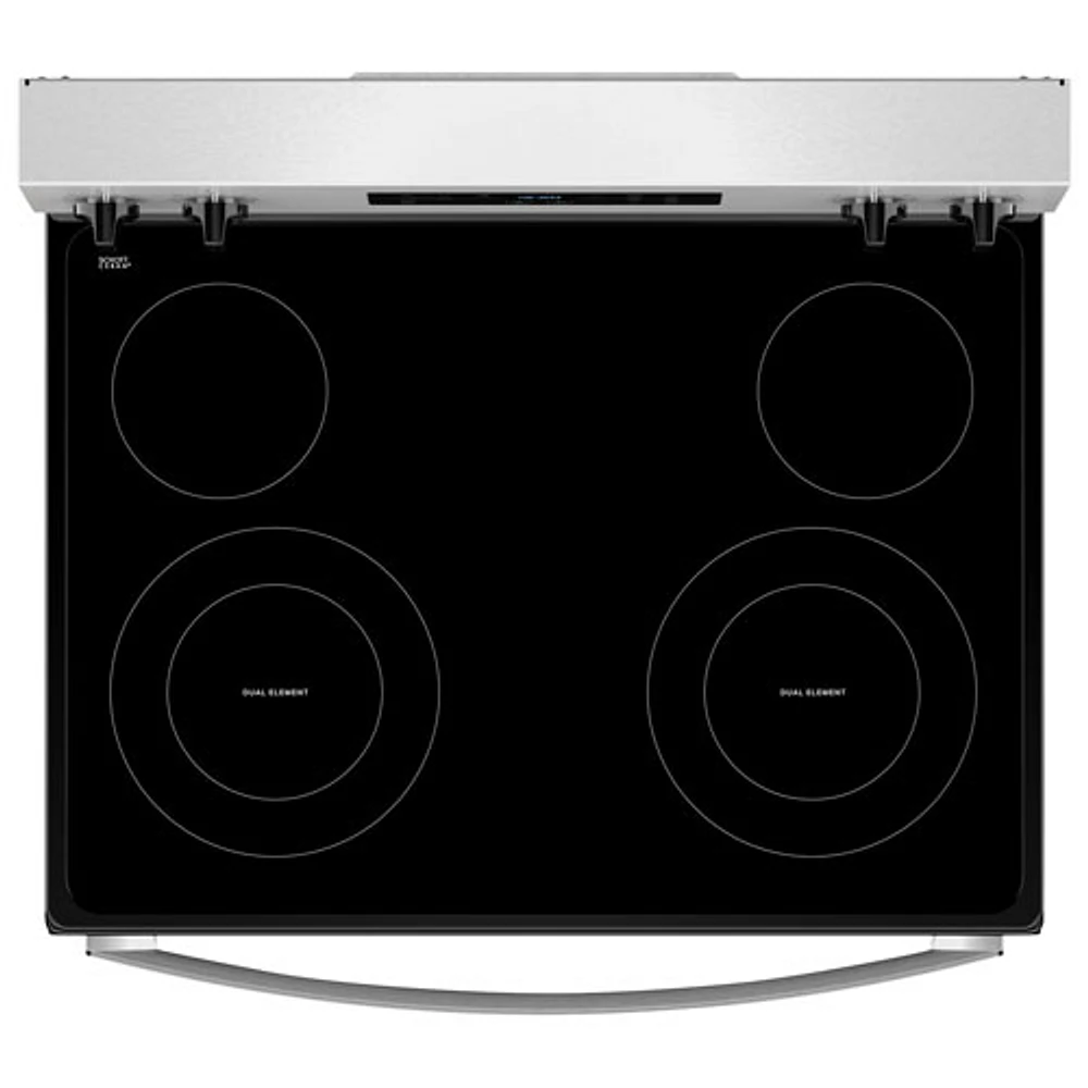 Cuisinière électrique autonome à 4 éléments avec four autonettoyant 5,3 pi³ 30 po série 3 de Whirlpool (YWFES3530RS) - Inox