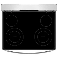 Cuisinière électrique autonome à 4 éléments avec four autonettoyant 5,3 pi³ 30 po série 3 de Whirlpool (YWFES3530RS) - Inox