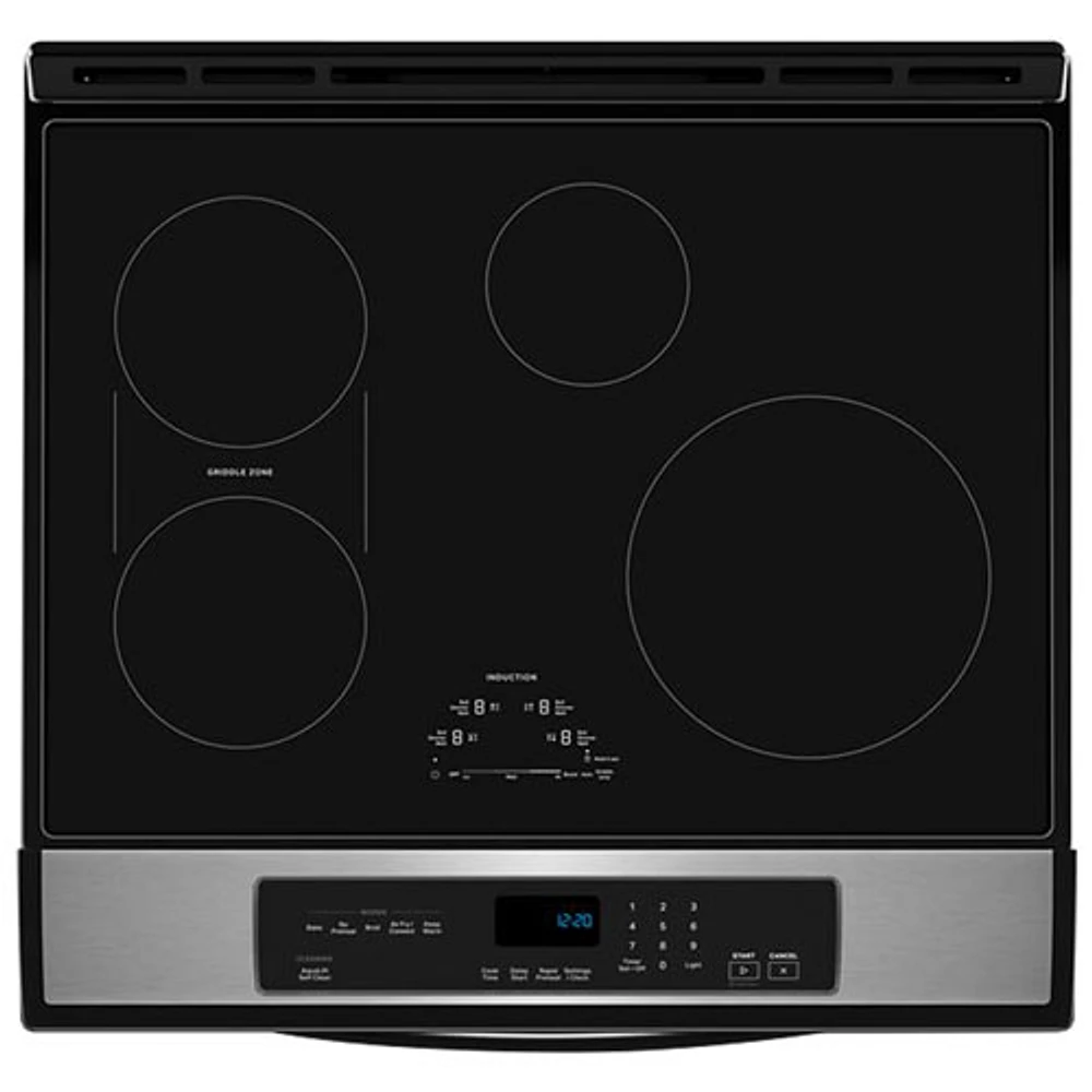 Cuisinière à induction autonome à convection véritable et friture à air chaud 6,4 pi³ 30 po de Whirlpool (WSIS5030RZ) - Acier inoxydable