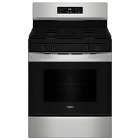 Whirlpool 3 Series 30" 5.3 Cu. Ft. Self-Clean Freestanding Gas Range (WFGS3530RS) - Stainless Steel