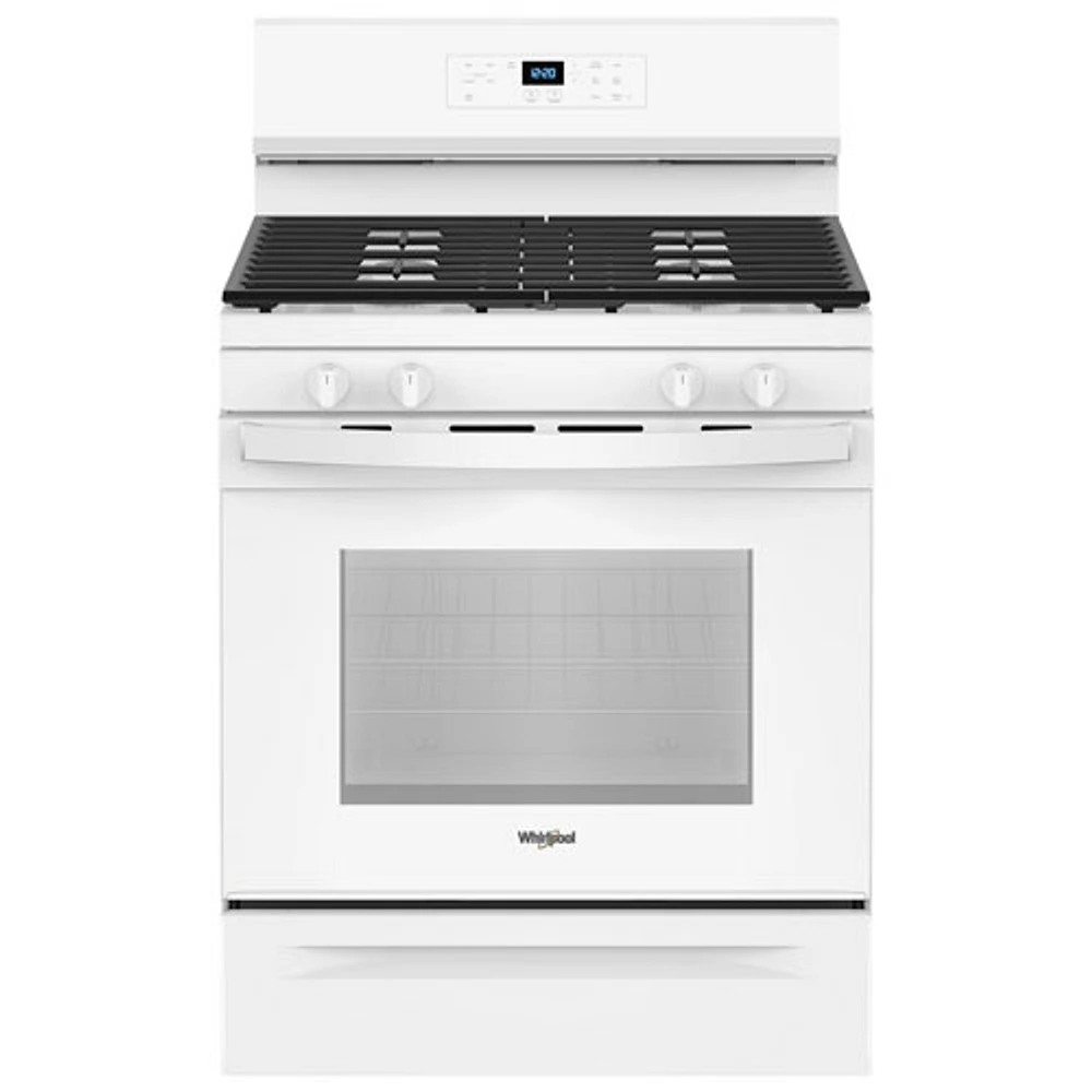 Whirlpool 3 Series 30" 5.3 Cu. Ft. Self-Clean Freestanding Gas Range (WRGS3530RW) - White