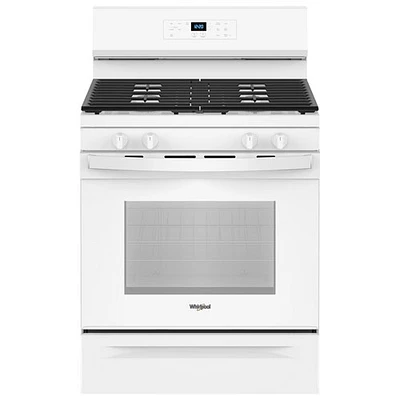 Whirlpool 3 Series 30" 5.3 Cu. Ft. Self-Clean Freestanding Gas Range (WRGS3530RW) - White