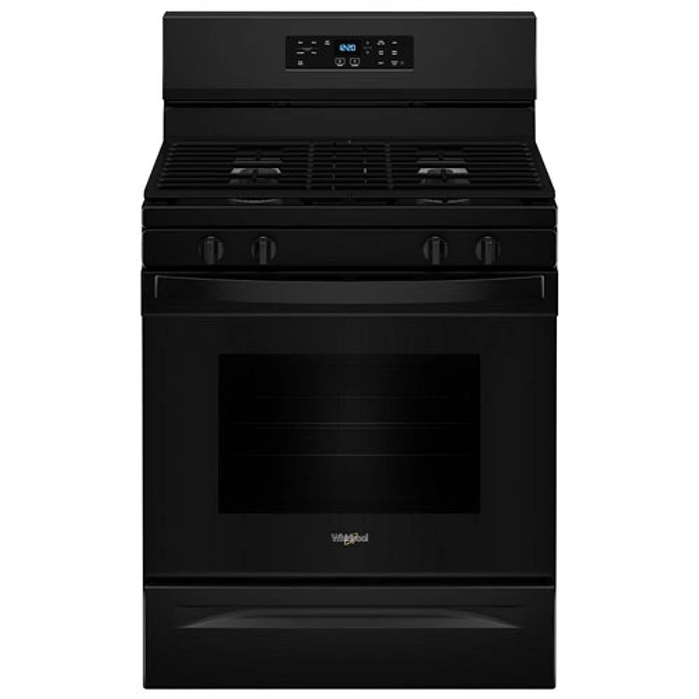 Whirlpool 3 Series 30" 5.3 Cu. Ft. Self-Clean Freestanding Gas Range (WFGS3530RB) - Black