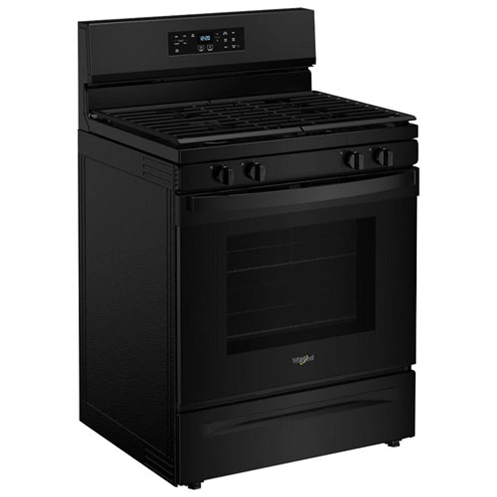 Whirlpool 3 Series 30" 5.3 Cu. Ft. Self-Clean Freestanding Gas Range (WFGS3530RB) - Black