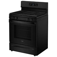 Whirlpool 3 Series 30" 5.3 Cu. Ft. Self-Clean Freestanding Gas Range (WFGS3530RB) - Black