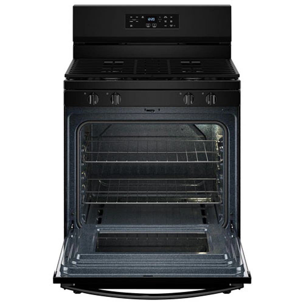 Whirlpool 3 Series 30" 5.3 Cu. Ft. Self-Clean Freestanding Gas Range (WFGS3530RB) - Black