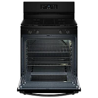 Whirlpool 3 Series 30" 5.3 Cu. Ft. Self-Clean Freestanding Gas Range (WFGS3530RB) - Black