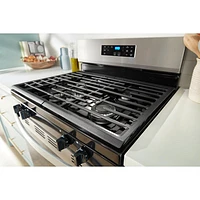 Whirlpool 3 Series 30" 5.3 Cu. Ft. Self-Clean Freestanding Gas Range (WFGS3530RB) - Black