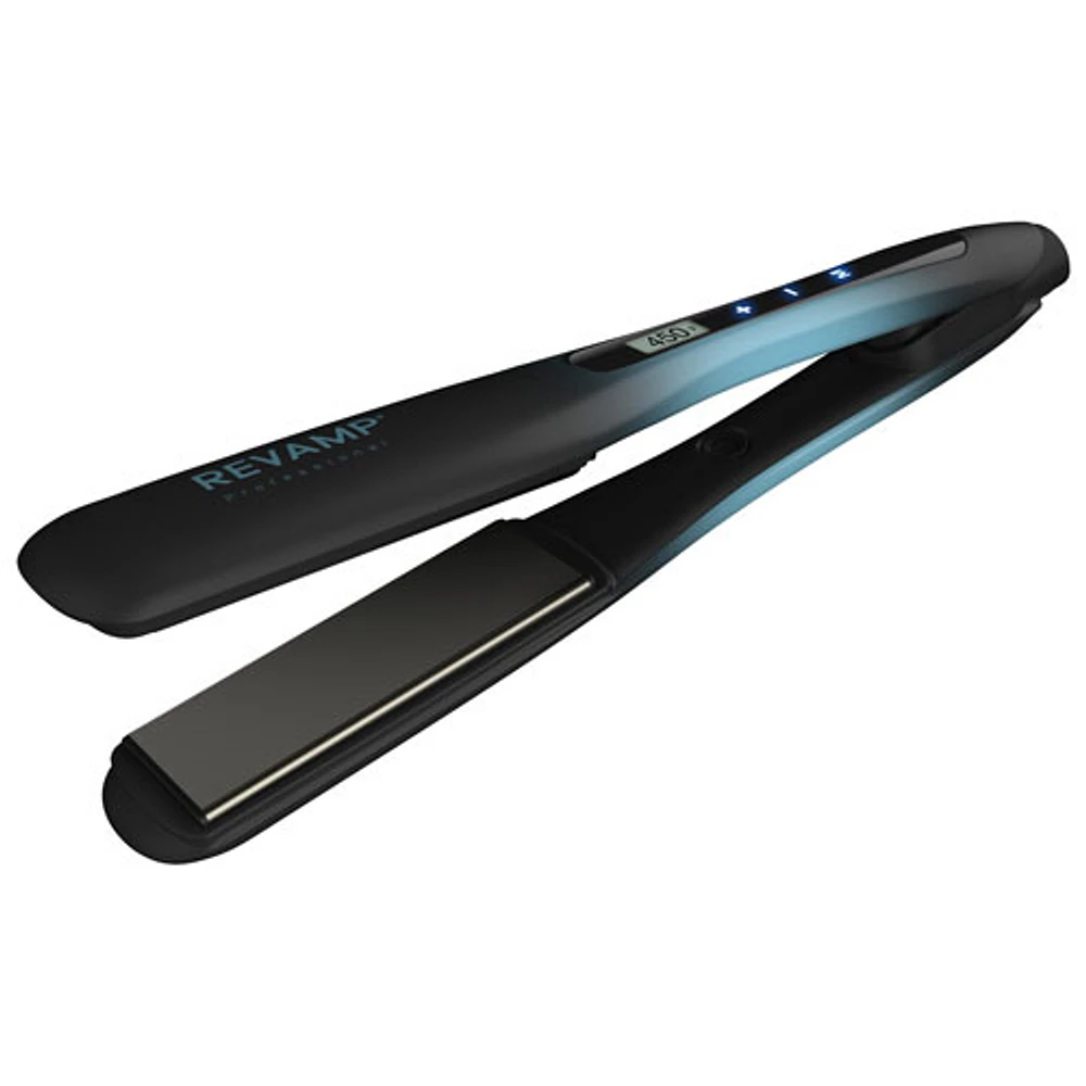 Revamp Progloss Wide Ultra X Shine Ceramic Hair Straightener - Black