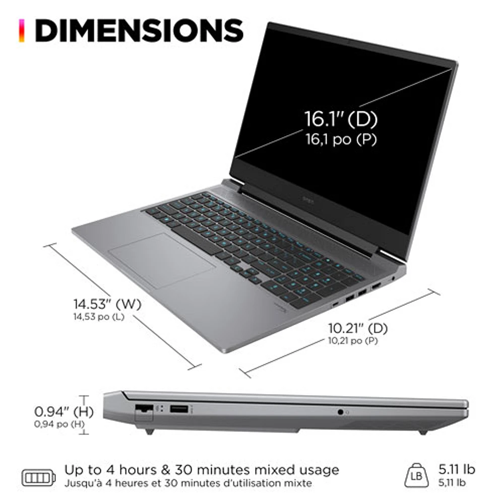 HP OMEN 16.1" Gaming Laptop - Meteor Silver (Intel Core i7 14700HX/1TB SSD/16GB RAM/GeForce RTX 4060)