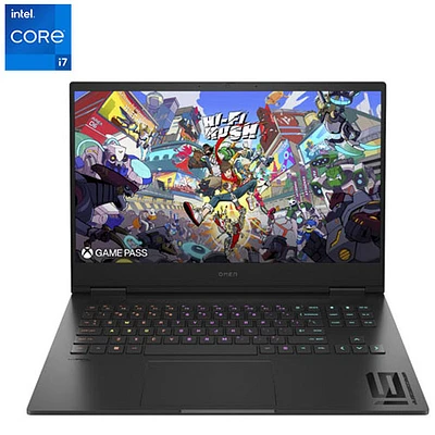 Portable de jeu de 16,1 po OMEN de HP - Noir ombragé (Core i7 14700HX d'Intel/RAM 32 Go/SSD 1 To/GeForce RTX 4070)