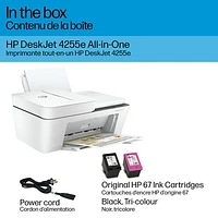 Imprimante à jet d'encre tout-en-un sans fil DeskJet 4255e de HP - Essai de 3 mois de Instant Ink de HP inclus*