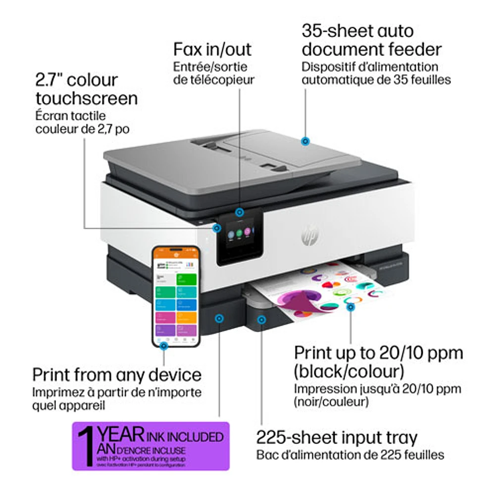 HP OfficeJet Pro 8139e Wireless All-In-One Inkjet Printer - HP Instant Ink 12-Month Free Trial Included* - Only at Best Buy