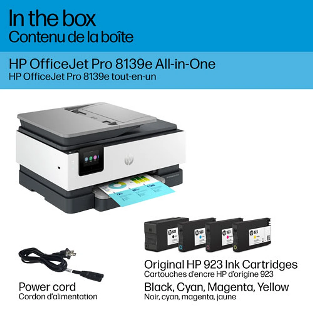 HP OfficeJet Pro 8139e Wireless All-In-One Inkjet Printer - HP Instant Ink 12-Month Free Trial Included* - Only at Best Buy