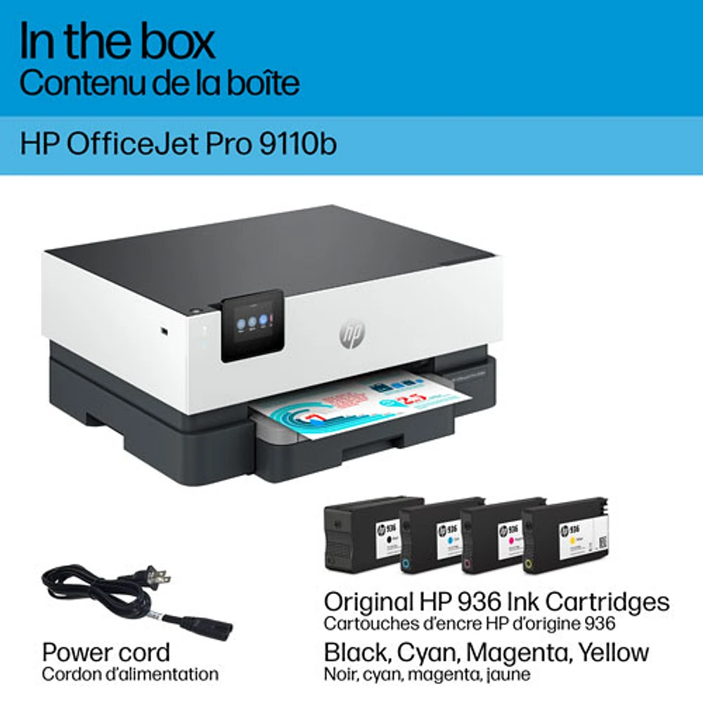 HP OfficeJet Pro 9110b Wireless All-In-One Inkjet Printer