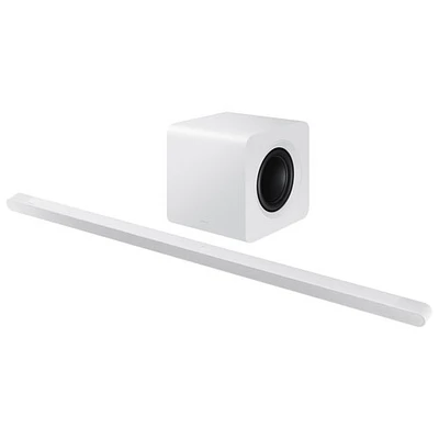 Samsung HW-S801D/ZC 3.1.2 Channel Wireless Dolby Atmos Sound Bar with Wireless Subwoofer- White