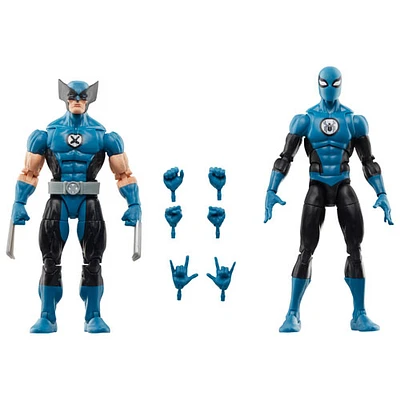 Hasbro Marvel Legends Series: Fantastic Four - Figurines d'action de Wolverine et Spider-Man