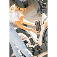 OKAI Stride 500W Step-Through Electric City Bike with up to 64km Battery Life - White