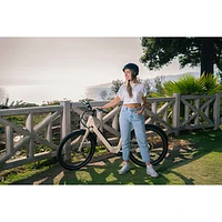OKAI Stride 500W Step-Through Electric City Bike with up to 64km Battery Life - White