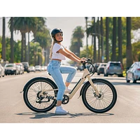 OKAI Stride 500W Step-Through Electric City Bike with up to 64km Battery Life - White
