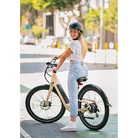 OKAI Stride 500W Step-Through Electric City Bike with up to 64km Battery Life - White