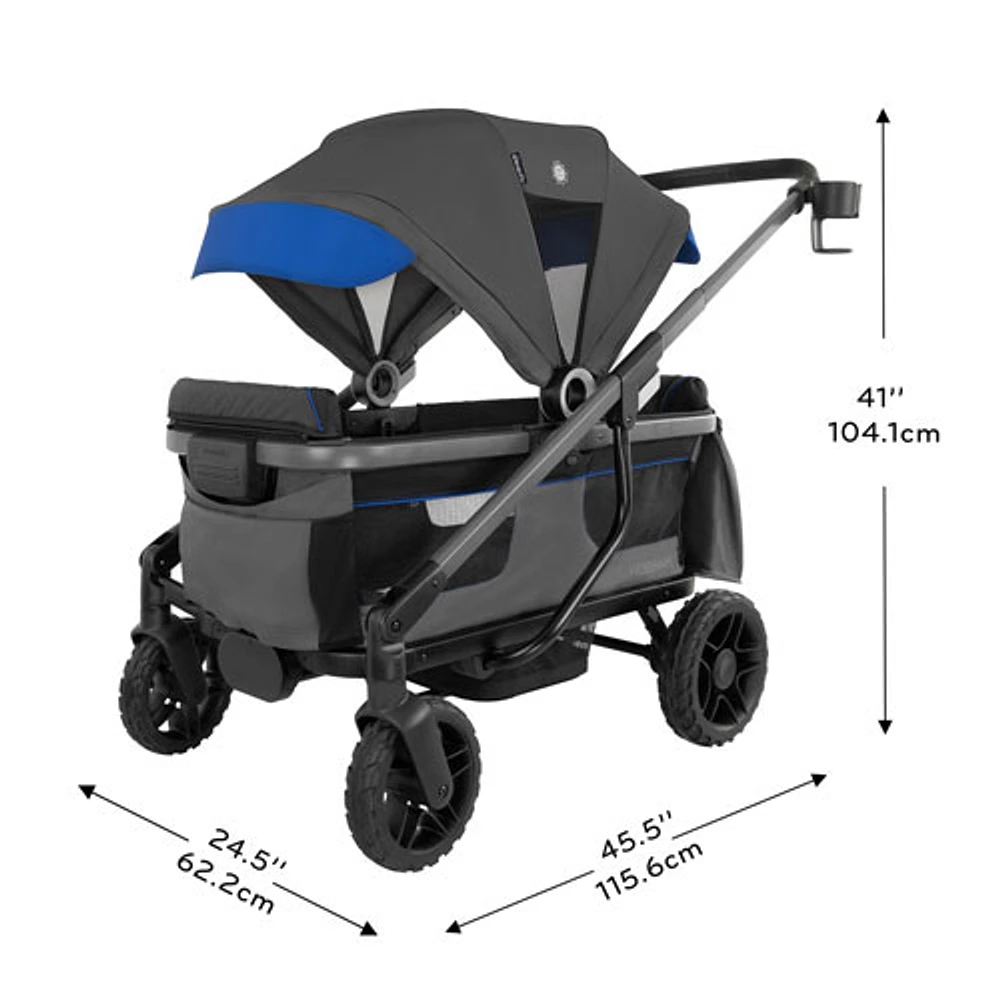 Evenflo Shyft Rideshare Double Stroller Wagon - Electric Blue