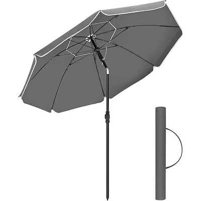 BoutiqueHome 5.25 ft. Octagonal Patio Umbrella with Carry Bag - Grey