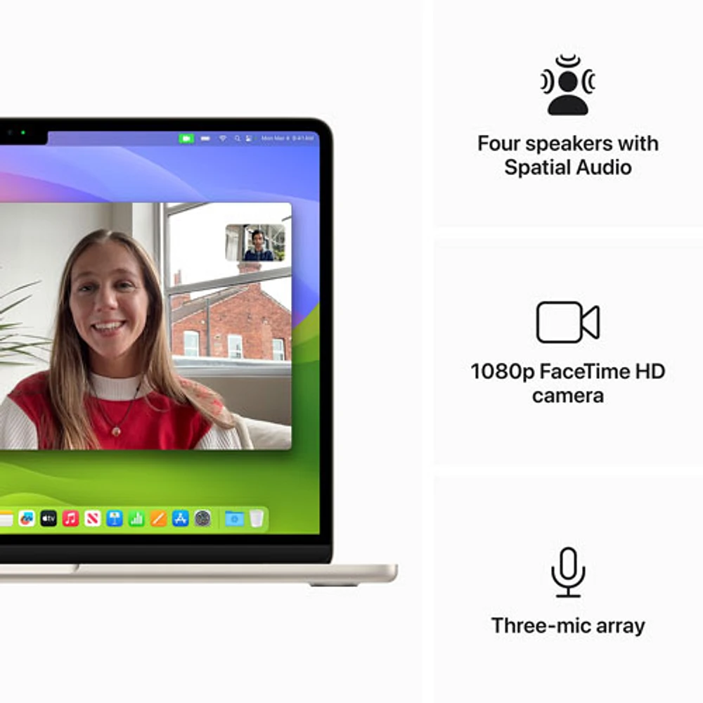 MacBook Air de 13 po avec Touch ID d'Apple (2024) - Comète (puce M3 d'Apple/SSD 512 Go/RAM Go