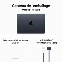 Apple MacBook Air 13" w/ Touch ID (2024) - Midnight (Apple M3 Chip / 512GB SSD / 8GB RAM) - English