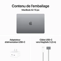 Apple MacBook Air 15" w/ Touch ID (2024) - Space Grey (Apple M3 Chip / 512GB SSD / 8GB RAM) - English