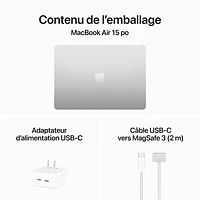 Apple MacBook Air 15" w/ Touch ID (2024) - Silver (Apple M3 Chip / 256GB SSD / 8GB RAM