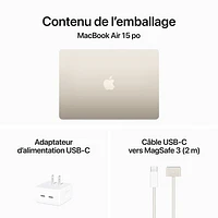 Apple MacBook Air 15" w/ Touch ID (2024) - Starlight (Apple M3 Chip / 256GB SSD / 8GB RAM) - English