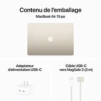 Apple MacBook Air 15" w/ Touch ID (2024) - Starlight (Apple M3 Chip / 512GB SSD / 8GB RAM