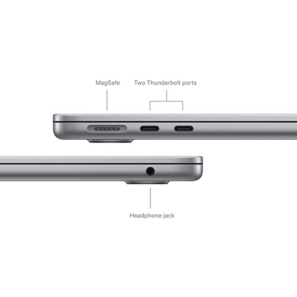 MacBook Air 13 po avec Touch ID d'Apple (2024) - Gris cosmique (puce M3 d'Apple/SSD 512Go/RAM 16 Go) - Anglais