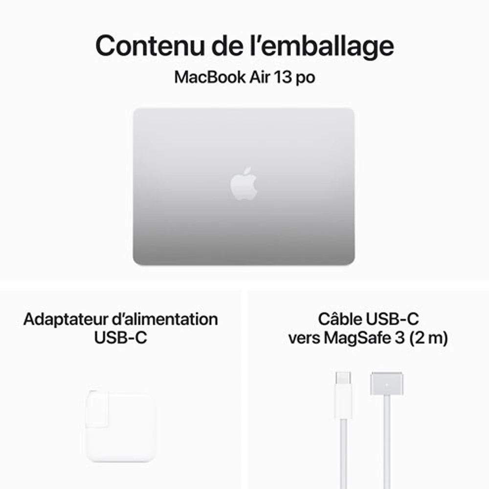 Apple MacBook Air 13" w/ Touch ID (2024) - Silver (Apple M3 Chip / 512GB SSD / 16GB RAM) - English