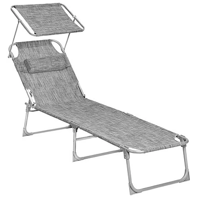 Boutique Home Steel Folding Patio Sun Chaise Lounge