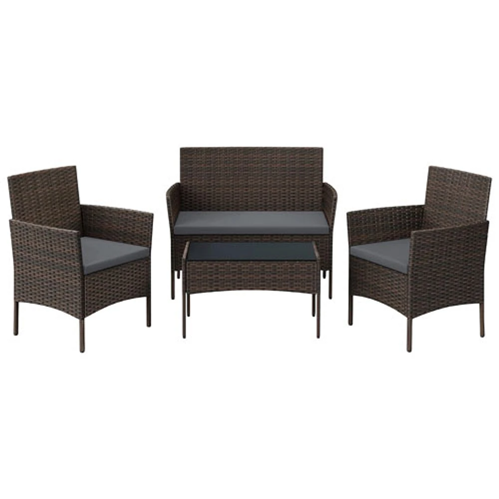 Boutique Home 4-Piece Patio Chair Set - Brown