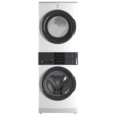 Electrolux 5.1 Cu. Ft. Electric Washer & 8 Cu. Ft. Dryer Laundry Tower (ELTE730CAW) - White