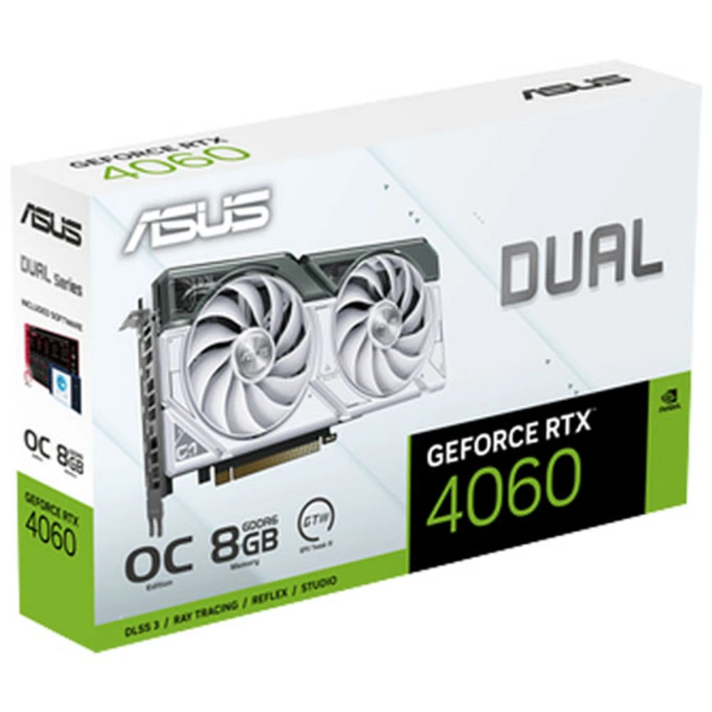 ASUS Dual RTX 4060 OC White Edition 8GB GDDR6 Video Card