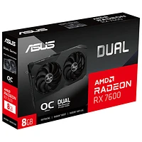 AMD ASUS Dual Radeon RX 7600 V2 OC 8GB GDDR6 Video Card