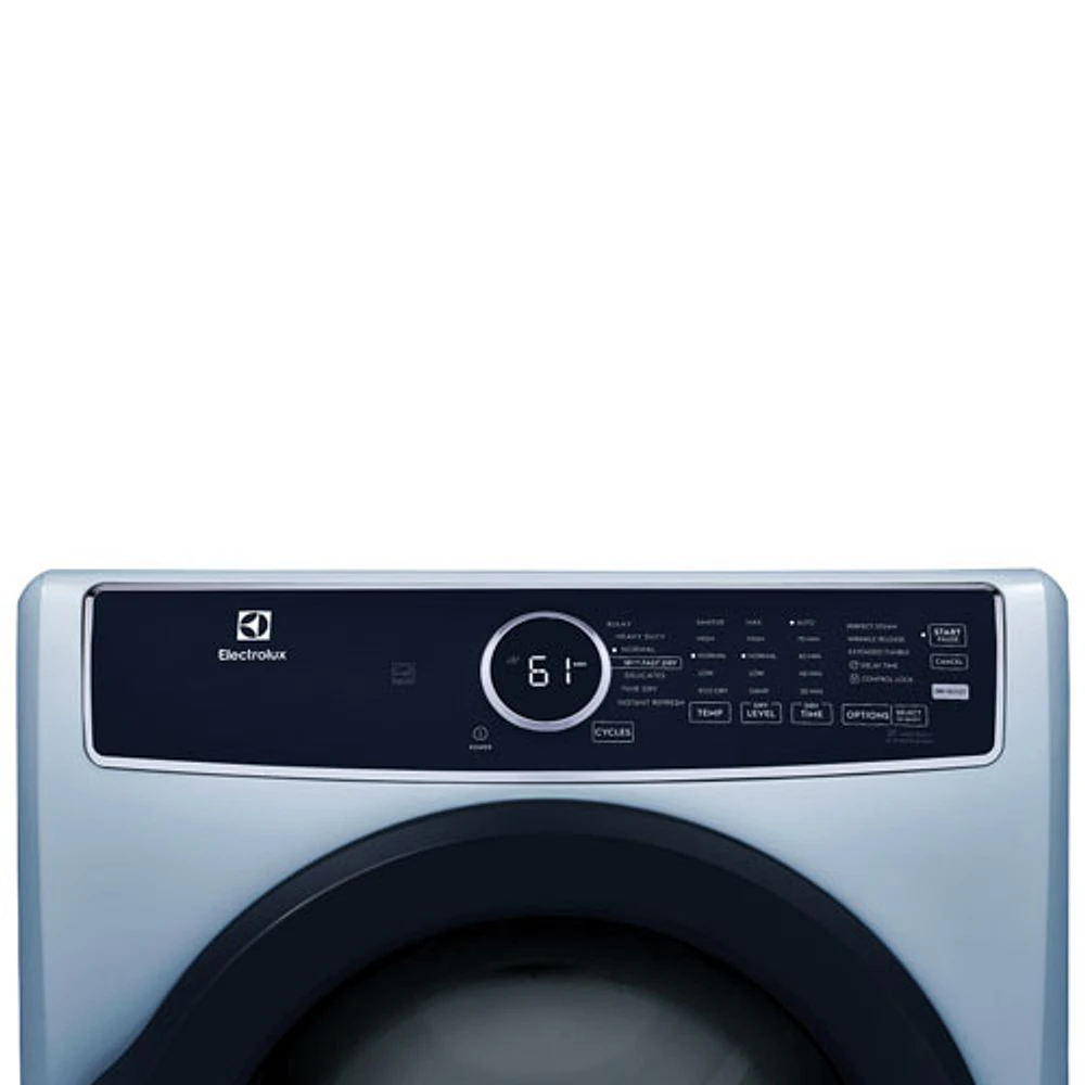 Electrolux 8.0 Cu. Ft. Front Load Electric Steam Dryer (ELFE743CAG) - Glacier Blue