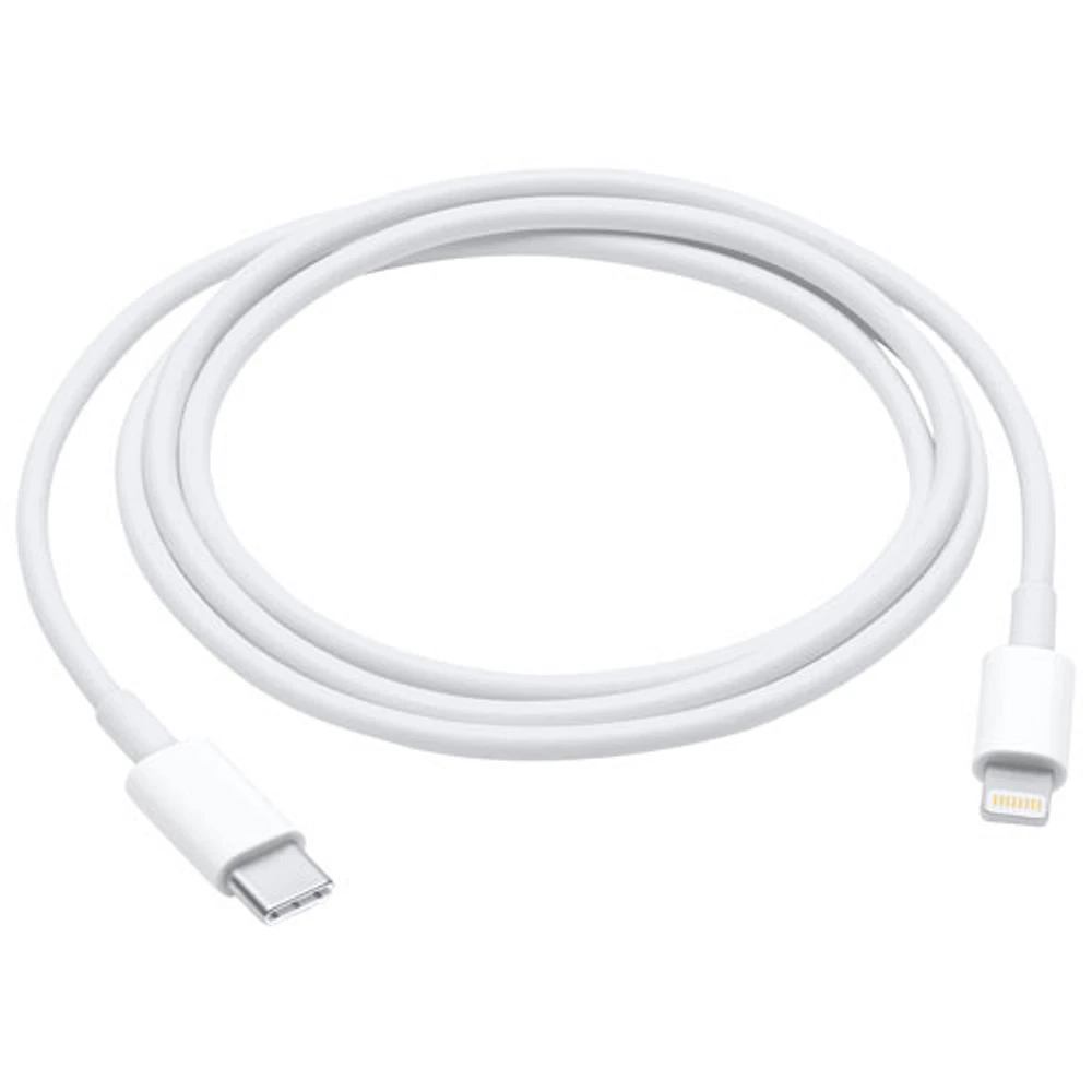 Apple 1m (3.28 ft.) USB-C to Lightning Cable (MUQ93AM/A) - White