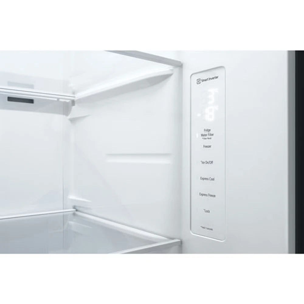 LG 36" 22.5 Cu. Ft. Side-By-Side Refrigerator with Water & Ice Dispenser (LS23C4230V) - Metal Sorbet