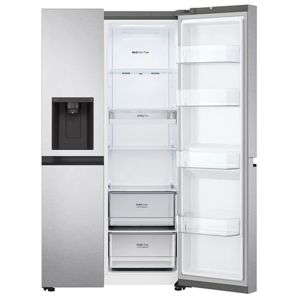 LG 36" 22.5 Cu. Ft. Side-By-Side Refrigerator with Water & Ice Dispenser (LS23C4230V) - Metal Sorbet