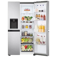 LG 36" 22.5 Cu. Ft. Side-By-Side Refrigerator with Water & Ice Dispenser (LS23C4230V) - Metal Sorbet